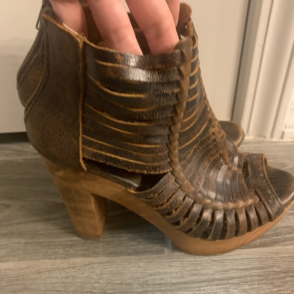 Brown Leather Booties - Picture 6 of 9